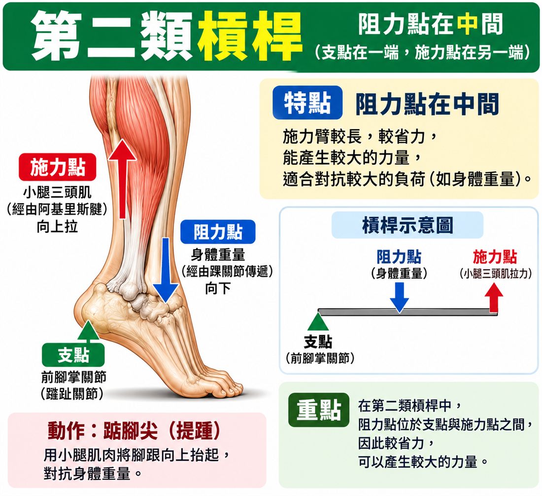 第二類槓桿：提踵